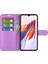 Xiaomi Redmi Için Koruyucu Telefon Kılıfı 12C 4g Litchi Doku Doku Anti-Çizgi Flip Deri Kapak Cüzdan Stand-Purple (Yurt Dışından) 3
