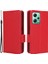 Xiaomi Redmi Için Note 12 5g (Global)/(Hindistan)/(Çin)/poco X5 5g Litchi Doku Pu Deri Flip Telefon Kılıfı Şok Geçirmez Manyetik Görünüm Stand Cüzdan Kapağı Strap-Red ile (Yurt Dışından) 1