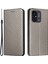 Xiaomi Redmi Için Manyetik Telefon Kapağı 12C 4g Şok Geçirmez Pu Deri Cep Telefon Kılıfı Stand Cüzdan Grey (Yurt Dışından) 2