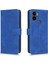 Xiaomi Için Redmi A1+ 4g/a2+ 4g/poco C50 4g Cilt Touch Hissed Cüzdan Stand Telefon Kılıfı Foli Flip Pu Deri+ Tpu Kapak-Mavi (Yurt Dışından) 2