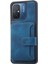 Xiaomi Redmi Için 12C 4g Deri Kaplamalı Tpu Kickstand Telefon Kılıfı Rfıd Engelleme Cüzdan Anti-Drop Kapak Navy Mavi (Yurt Dışından) 1