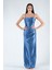 Indigo Sırtı Bağlamalı Yırtmaçlı Abiye 4522018.98 2