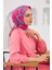 Relax Geometrik Line Soft Eşarp Menekşe Pembe 1145-10 2
