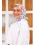 Nature Zebra Soft Eşarp Beyaz Lacivert 1141-16 1