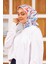 Nature Zebra Soft Eşarp Beyaz Lacivert 1141-16 2