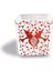 DEKORATİF BUZLU CAM MUMLUK KAREN KUŞLAR DESEN 8X8 CM (2 Adet) 1