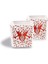 DEKORATİF BUZLU CAM MUMLUK KAREN KUŞLAR DESEN 8X8 CM (2 Adet) 4