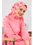 Relax Geometrik Trapz Soft Eşarp Mercan Pembe 1144-12 1