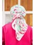 Nature Zebra Soft Eşarp Yeşil Koyu Pembe 1141-19 4