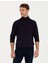 Erkek Mor Slim Fit Balıkçı Yaka Yün Karışımlı Basic Triko Kazak 50270052-VR038 1