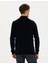 Erkek Lacivert Slim Fit Fermuarlı Dik Yaka Triko Kazak 50281824-VR033 5