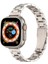 Apple Watch 38 40 41 mm Seri 10-42mm Şık Tasarım Ince Paslanmaz Ayarlanabilir Metal Kordon 1