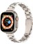 Apple Watch 42 44 45 46 49 mm Zarif Şık Tasarım Ince Paslanmaz Ayarlanabilir Metal Kordon 1