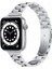 Apple Watch 42 44 45 46 49 mm Zarif Şık Tasarım Ince Paslanmaz Ayarlanabilir Metal Kordon 1