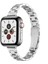 Apple Watch 38/40/41 mm (Seri 10 42mm) 9 8 7 Se 6 5 4 3 2 1 Paslanmaz Çelik Zarif Slim Ayarlanabilir Kordon 1