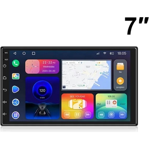 New Space Audıo 7 Inç Androıd 12 Double Rds-Ips-Navigasyon Ekran-Her Model Araca Uygun