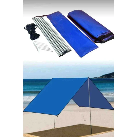 As Kamp Kamp Araç Yan Tente Gölgelik Plaj Güneşlik Piknik Plaj Çadırı  Çantalı