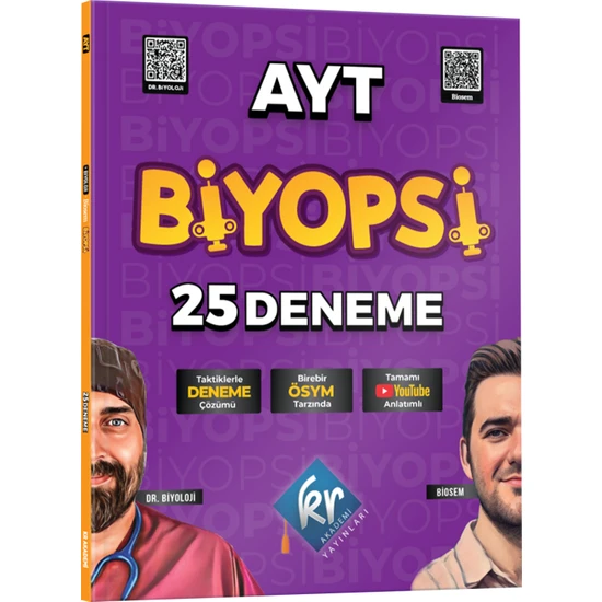 Dr. Biyoloji & Biosem AYT Biyopsi 25 Biyoloji Deneme KR Akademi Yayınları