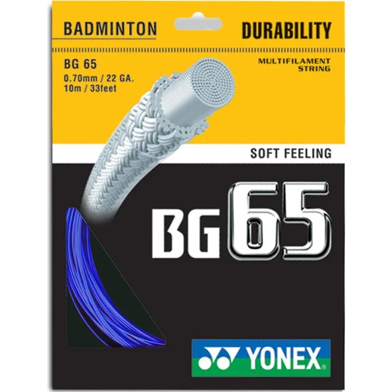 Yonex BG65 10 M Badminton Raket Kordajı Mavi