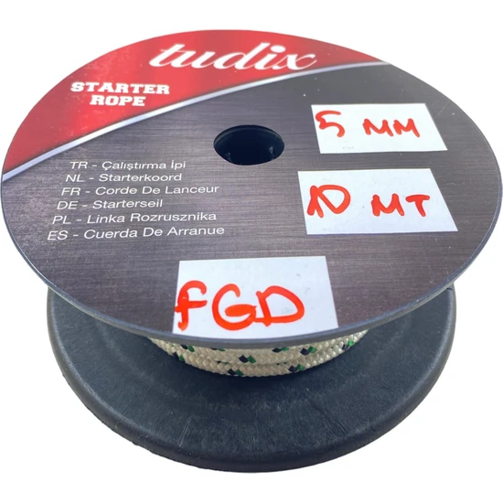 Tudix Fgd Motor Çekme Çalıştırma Starter Ipi 5 mm 10 Metre