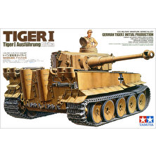 Tamiya 1/35 German Tiger I Initial Production Plastik Tank Maket Kiti, Demonte Hobi Seti