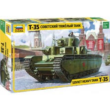 Zvezda 1/35 Russian T-35 Plastik Tank Maket Kiti, Demonte Hobi Seti