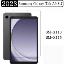 TEKNETSTORE Samsung Galaxy Tab A9 8.7 Inç Nano Kırılmaz Ekran Koruyucu Şeffaf Cam Tam Uyumlu SM-X110