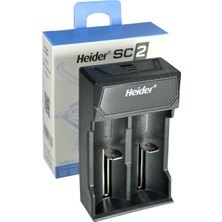 Heider Sc2 18650 - 14500 3.7V Çift Yuvalı Pil Şarj Cihazı - Ce Belgeli - Orijinal - Hızlı Şarj