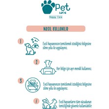 Pet Love Kediler ve Köpekler İçin Temizleme Mendili 3X60 Adet 100% Doğal Argan Yağlı