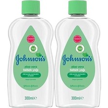 Johnsons Baby Johnson's Baby Nemlendirici Aloe Veralı Bebek Yağı 300 ml x 2 Adet