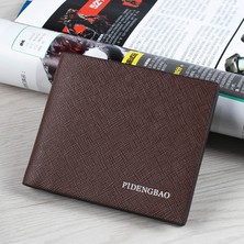 Guangdong Spirit Pidenbao Yeni Cüzdan Erkek Kısa Cüzdan Yatay Bölüm Kore Versiyonu Öğrenci Cüzdanı Ultra Ince Çapraz Desen Cüzdan (Yurt Dışından)