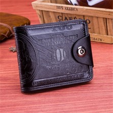 Guangdong Spirit Moda Erkek Cüzdan Dolar Desen Kart Tutucu Nakit Debriyaj Cep Cüzdan Moda Kısa Pu Deri Cüzdan Bozuk Para Cüzdanı 2 Renk (Yurt Dışından)