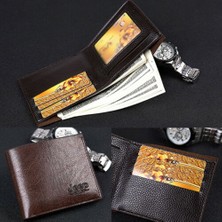 Guangdong Spirit Erkek Deri Hakiki Bifold Kredi Kimlik Kartı Tutucu Ince Cüzdan Billfold Çanta (Yurt Dışından)