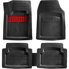 Entelux Peugeot 607 2004-2005 Uyumlu Kırmızı 3D Havuzlu Paspas Takımı