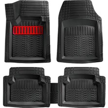 Entelux Lada Vega 2008-2009 Uyumlu Kırmızı 3D Havuzlu Paspas Takımı