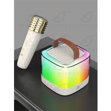 Aggiy  Güçlü Rgb Işık, Kablosuz Mikrofonlu Rgb LED Parti Işıklı, Karaoke Bluetooth Hoparlör Aggıy Ag-S7