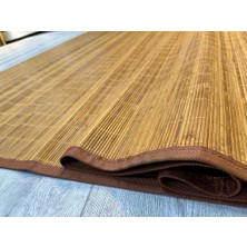 Akarsu Bambu Halı -Kilim Kahve Rengi | Çizgi / 170 x 230 /