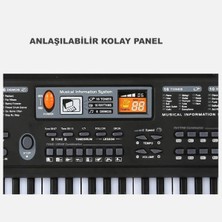 Etabel Ticaret 61 Tuşlu Org Electronic Keyboard Klavye Pilli Mikrofonlu Karaoke OEK61