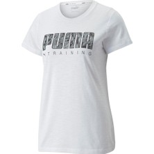 Puma 52251302 Performans Logo Fıll Tee Rec Puma Beyaz Kadın T-Shirt