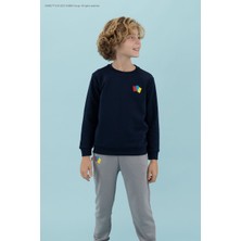 Haribo Kabartma Erkek Çocuk Lacivert Sweatshırt HRBTXT300 Haribo Çocuk Sweatshirt
