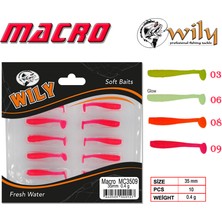 Wily Lrf Silikonu Wily Macro 3,5cm 0,4gr 10’lu Paket Renk:03