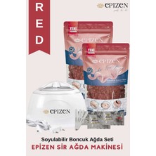 Epizen Sir Ağda Makinesi +2 Adet Red Soyulabilen Boncuk Ağda + Temizleme Mendili-Spatula Seti