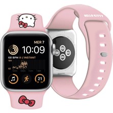 Hello Kitty Watch 41MM Uyumlu Kordon Hello Kitty Orjinal Lisanslı Logolu Fiyonk & Kitty Head Yumuşak Strap Kayış