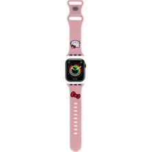 Hello Kitty Watch 41MM Uyumlu Kordon Hello Kitty Orjinal Lisanslı Logolu Fiyonk & Kitty Head Yumuşak Strap Kayış