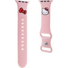 Hello Kitty Watch 41MM Uyumlu Kordon Hello Kitty Orjinal Lisanslı Logolu Fiyonk & Kitty Head Yumuşak Strap Kayış