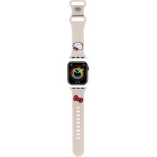 Hello Kitty Watch 38MM Uyumlu Kordon Hello Kitty Orjinal Lisanslı Logolu Fiyonk & Kitty Head Yumuşak Strap Kayış