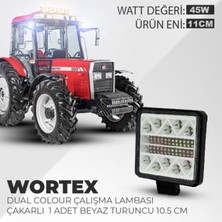 C9 Dual Colour Wortex Çakarlı Çalışma ve Off Road Lambası Beyaz - Turuncu