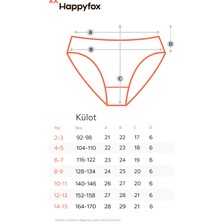 Happyfox Pamuklu Düz Genç Kız Çocuk Fitilli Slip Külot 5 Li Set Paket Normal Bel