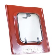 İnce Çatı Kiremit Çatı Çıkış Kapağı Bordo 95 x 85 cm Camlı