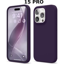 Gritty Apple iPhone 15 Pro Derin Mor Silikon Kılıf